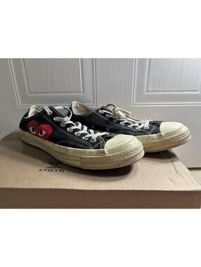 Converse Comme Des Garcons Play Black Canvas 70s 10 Mens 150206C 12 Womens